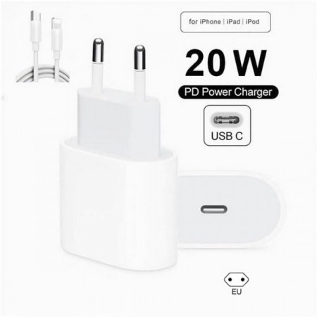 Сетеве зарядне устаткування 20W PD USB-C для iPhone з кабелем Lightning (1м) Apple MHJ83ZM/A