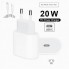 Сетеве зарядне устаткування 20W PD USB-C для iPhone з кабелем Lightning (1м) Apple MHJ83ZM/A