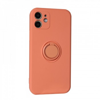 Захисний чохол для iPhone 12 Ring Silicone Case, Peach