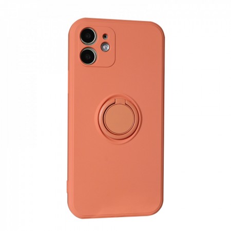 Захисний чохол для iPhone 12 Ring Silicone Case, Peach