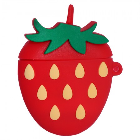 Защитный чехол для AirPods Emoji Series Strawberry, силиконовый, милый дизайн