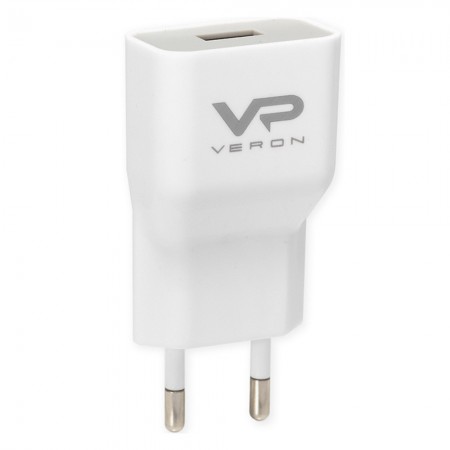 Зарядний пристрій для смартфонів Veron AD-19 2.0A QC2.0, 1 USB-порт, 10 Вт, захист від перенапруження та перегріву