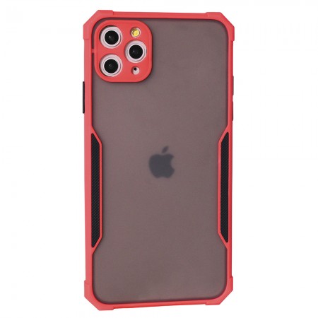 Захисний чохол для iPhone 11 Pro Max Matte TPU Plastic Case, з рамкою, червоний
