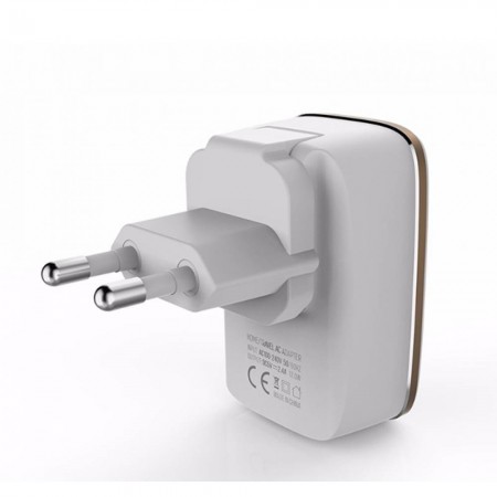 Сетеве зарядний пристрій для iPhone Ldnio A2204 2.4A з кабелем Lightning (1м), біле