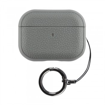 Захисний чохол для AirPods 1/2  Leather Ring, сірий