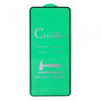 Захисне скло Veron Ceramic Glass для Samsung A12/A42, чорне, міцне покриття, висока захист від подряпин