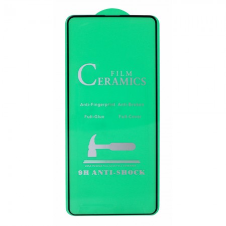 Захисне скло Veron Ceramic Glass для Samsung A12/A42, чорне, міцне покриття, висока захист від подряпин