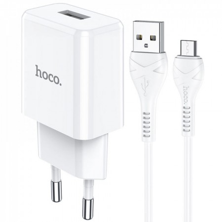 Зарядний пристрій Hoco N9 2.1A з Micro USB кабелем 1м — швидке та надійне зарядний пристрій для телефонів та планшетів