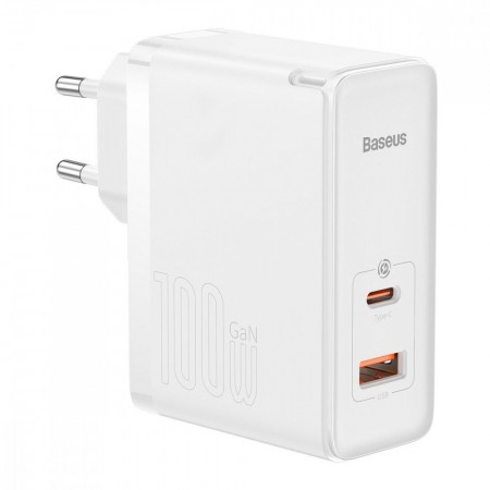 Быстрая зарядка 100W GaN5 з кабелем 1м Type-C від Baseus (CCGP090) — Pro Home Charger CCGP090202 White