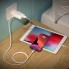 Сетеве зарядний пристрій для iPhone Hoco C82A (2.4A, 2 USB, вбудований Lightning кабель 1м, вогнестійкий матеріал, EU штекер)