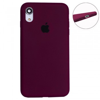 Захисний чохол для iPhone XR  Silicone Case, повний розмір, колір Marsala (52), м'який на дотик, легкий дизайн, відмінна захист від ударів