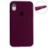 Захисний чохол для iPhone XR  Silicone Case, повний розмір, колір Marsala (52), м'який на дотик, легкий дизайн, відмінна захист від ударів