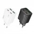 Зарядний пристрій Hoco N55 Home Charger | 20W | 2PD | 2U | Вогнетривкий матеріал, Розумний чип, Компактний розмір, 1 м кабель | Чорний