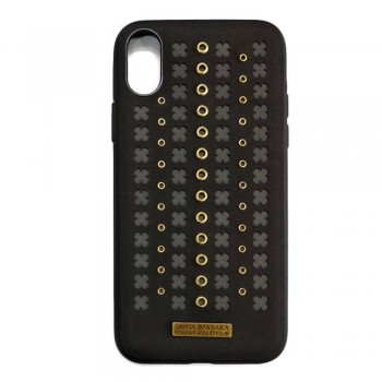 Чехол для телефону iPhone X/XS, Polo, Florence Leather Case, чорний, натуральна шкіра, зручний дизайн, захист від подряпин