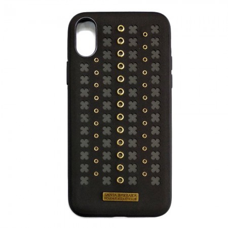 Чехол для телефону iPhone X/XS, Polo, Florence Leather Case, чорний, натуральна шкіра, зручний дизайн, захист від подряпин