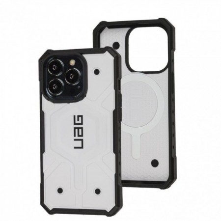 Защитный чехол UAG Adventure Magnetic для iPhone 14 Pro 6.1", белый, ударопрочный, магнитная застежка