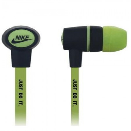 Вакуумні навушники Nike NK-18, зелені, 10-мм динамічні драйвери, провідне підключення, довжина шнура 1.2 м