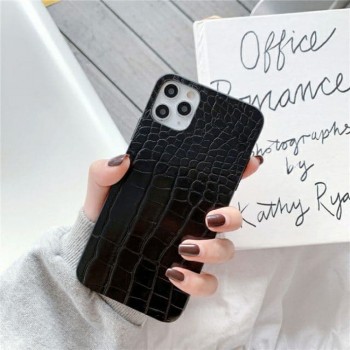 Захисний чохол для iPhone 12 Retro Vintage Crocodile TPU Case, чорний Захисний чохол для iPhone 12 Retro Vintage Crocodile TPU Case, чорний