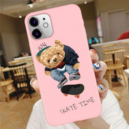 Защитный чехол для iPhone 13 Pro 6.1 Cartoon Fun Slogan Bear TPU case