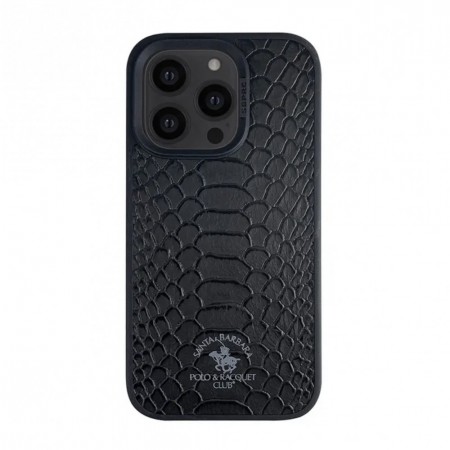 Чохол для мобільного телефону iPhone 14 Pro Polo Knight Leather Case, чорний, натуральна шкіра, стильний дизайн