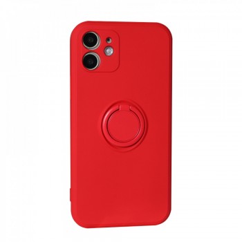 Захисний чохол для iPhone 12 Ring Silicone Case, Red