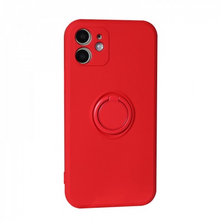 Захисний чохол для iPhone 12 Ring Silicone Case, Red