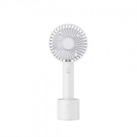 Портативний міні вентилятор Jisulife WT-F69, білий, 4 швидкості, автоматичне обертання