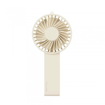 Портативний міні вентилятор WT-F58 з акумулятором і тихою роботою, бежевий