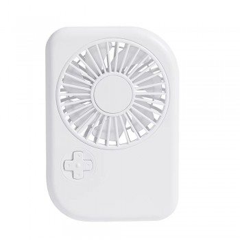 Портативний міні вентилятор N12-A, білий, 3 швидкості, USB зарядка, тиха робота