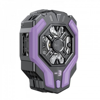 Портативний міні-вентилятор Hoco GM26, трьохшвидкісне регулювання, цифровий дисплей температури, підходить для телефонів від 4,5 до 7 дюймів