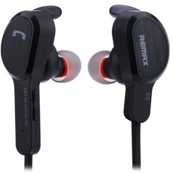 Вставні Bluetooth навушники Remax RB-S5, чорні, Bluetooth 4.1, час роботи в режимі розмови 5 годин