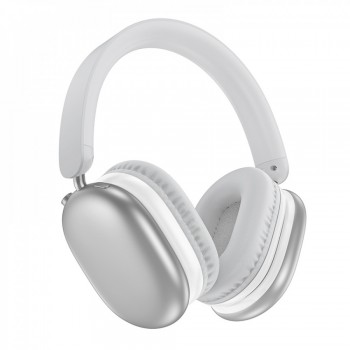 Bluetooth навушники Borofone BO27 Rhyme, сріблясті, Bluetooth 5.3, час роботи 46 годин, об'єм батареї 400 мАг