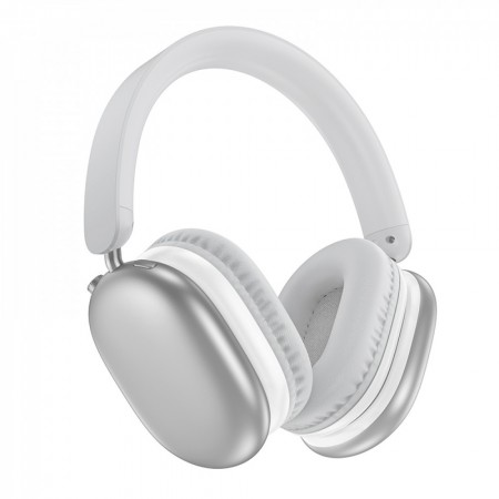 Bluetooth наушники Borofone BO27 Rhyme, серебристые, Bluetooth 5.3, время работы 46 часов, объем батареи 400 мАч