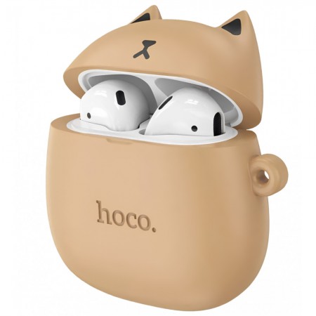 Бездротова гарнітура Hoco EW45 Caramel Cat TWS Brown, Bluetooth 5.3, час роботи 4 години, зарядний чохол 350 мАг