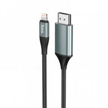 Кабель HDMI для пристроїв Apple HOCO UA15, Lightning to HDMI, 2м, підтримка HD 1080p Кабель HDMI для пристроїв Apple HOCO UA15, Lightning to HDMI, 2м, підтримка HD 1080p