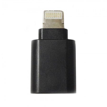 Адаптер перехідник Lightning на Micro USB Apple Redot (ADPT004), чорний, компактний, швидка зарядка та передача даних