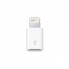 Адаптер переходник Lightning to Micro USB Apple, белый, совместимость с iPhone и iPad