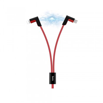 Кабель 2 в 1 Hoco X12 L Shape, магнітне кріплення, 2.4A, 1.2 м Кабель 2 в 1 Hoco X12 L Shape, магнітне кріплення, 2.4A, 1.2 м