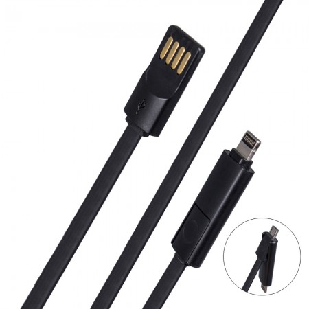 Кабель 2 в 1 Yoobao YB407, Lightning і Micro USB, 2A, 1м, білий