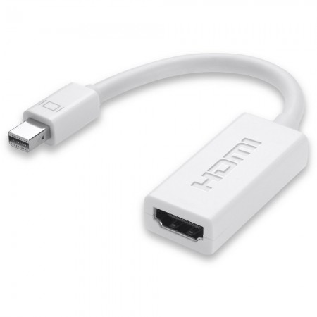 Адаптер перехідник Mini DP - HDMI Baseus, білий, підтримка 4K, сумісність з MacBook та іншими пристроями