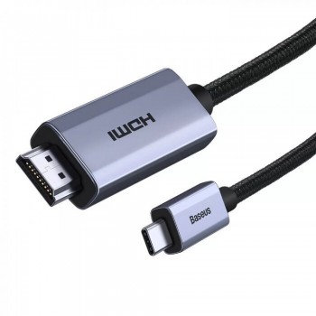 Адаптер USB C на HDMI 4K Baseus WKGQ010001, 1м, чорний, висока якість передачі даних
