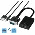 Перехідник HDMI на VGA+AV Copper Black, підтримка 1080p, сумісність з ПК та телевізорами