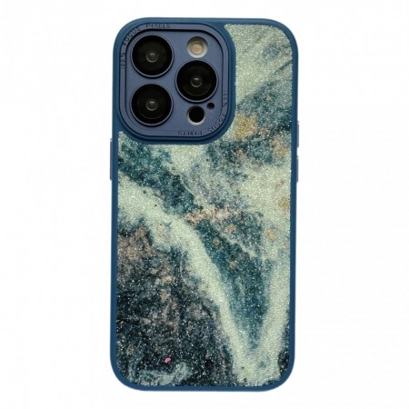 Захисний чохол для iPhone 13 Pro Glitter Marble Case, синій