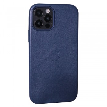Захисний чохол для iPhone 12 Mini Leather Case with MagSafe, темно-синій Захисний чохол для iPhone 12 Mini Leather Case with MagSafe, темно-синій