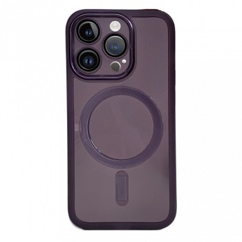 Захисний чохол для iPhone 14 Strong Color з MagSafe, темно-фіолетовий