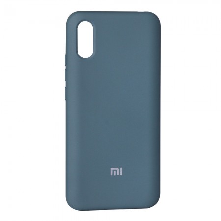 Защитный чехол для Xiaomi Redmi 9A  Silicone Case, серо-зеленый