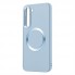 Защитный чехол для Samsung S23 Plus Metal Style Case with MagSafe, светло-голубой
