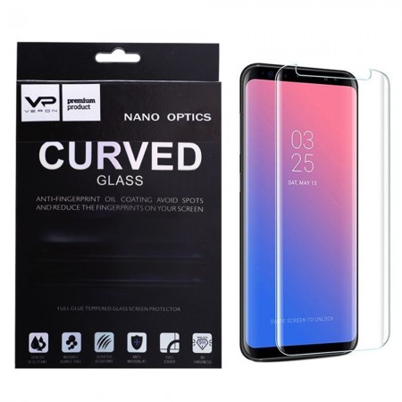 Защитное стекло Veron UV Full Glue для Samsung S8 Plus (G955), прозрачное, олеофобное покрытие, высокая ударопрочность