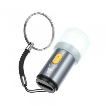 Адаптер перехідник USB-C для зарядки з LED-індикатором Hoco UA38A, сірий