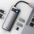 Type-C HUB Baseus Metal Gleam Series WKWG020013 5 в 1, сірий, 4 порти USB-A 3.0, HDMI, OTG